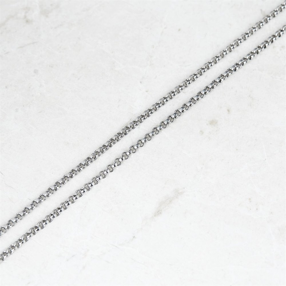 Chopard 18k White Gold 0.17ct Happy Diamonds Necklace