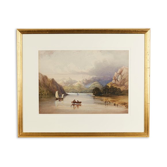 Original Watercolour Lakeland View By Emily Nicholson Signed 'e.N' 1845