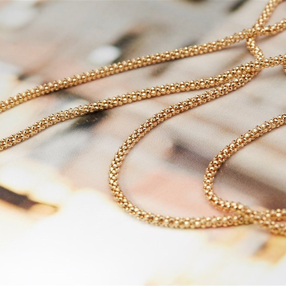 Mappin & Webb 18k Yellow Gold Textured Chain Necklace