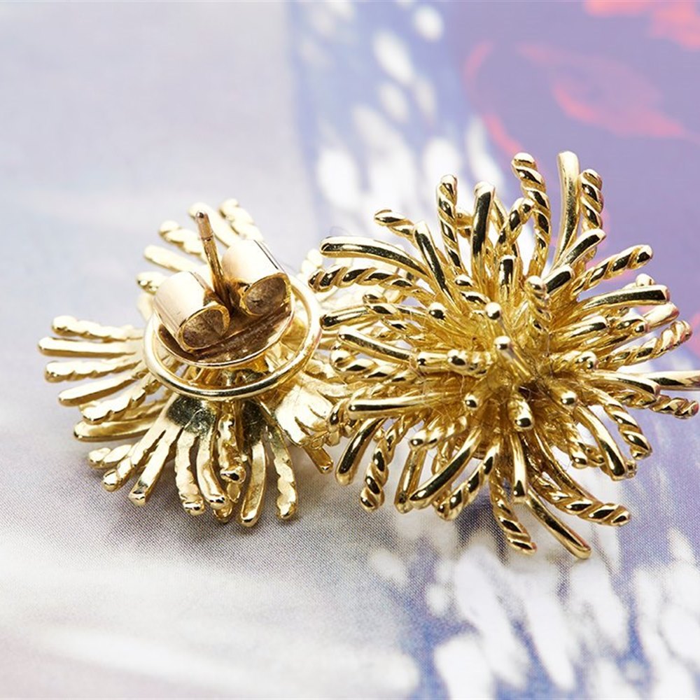 18k Yellow Gold 18k Yellow Gold Sea Urchin Earrings