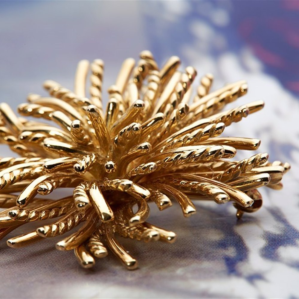Tiffany & Co. 18k Yellow Gold Sea Urchin Brooch or Pendant