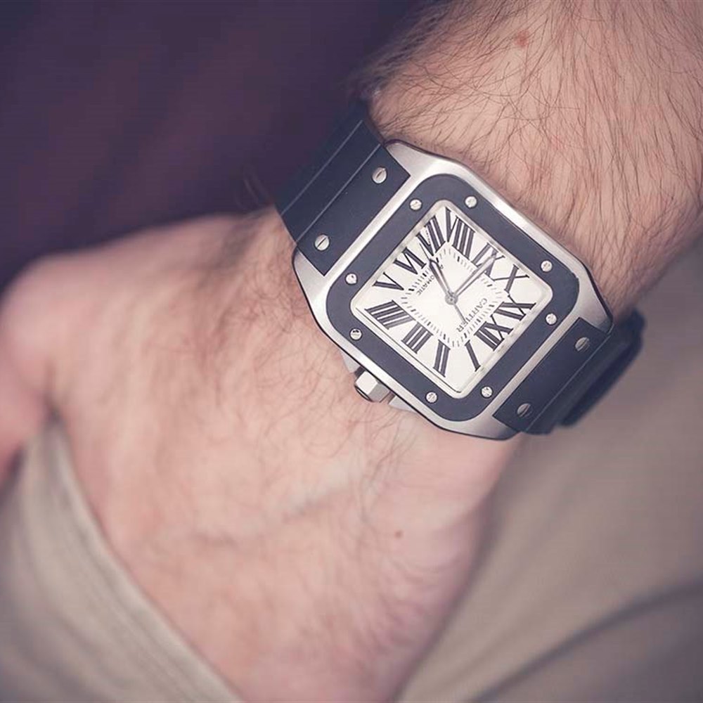 cartier with rubber strap