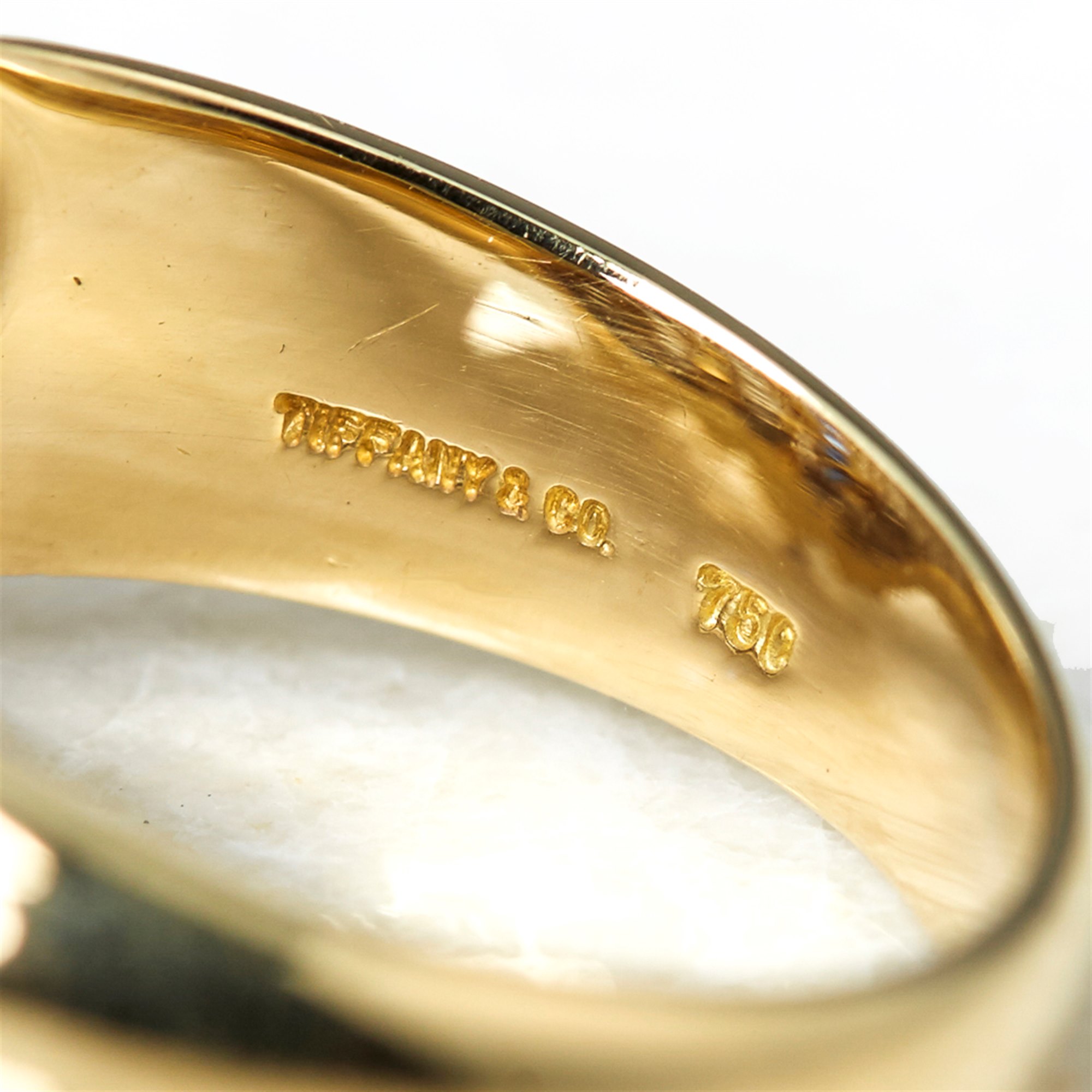 Tiffany & Co. 18k Yellow Gold Sapphire & Diamond Vintage Ring