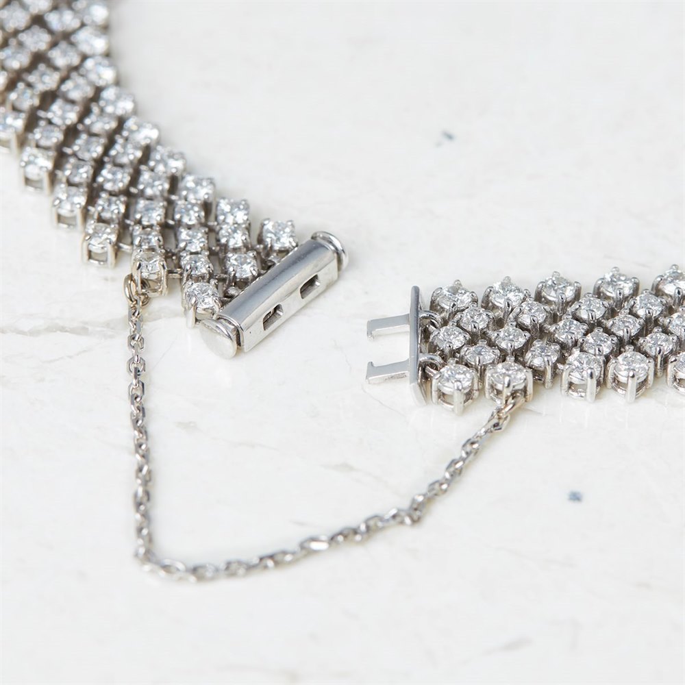Asprey 18k White Gold 6.50ct Diamond Bracelet