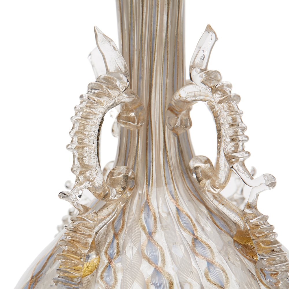 Antique Italian Facon De Venise Glass Vase 19Th C 19th Century