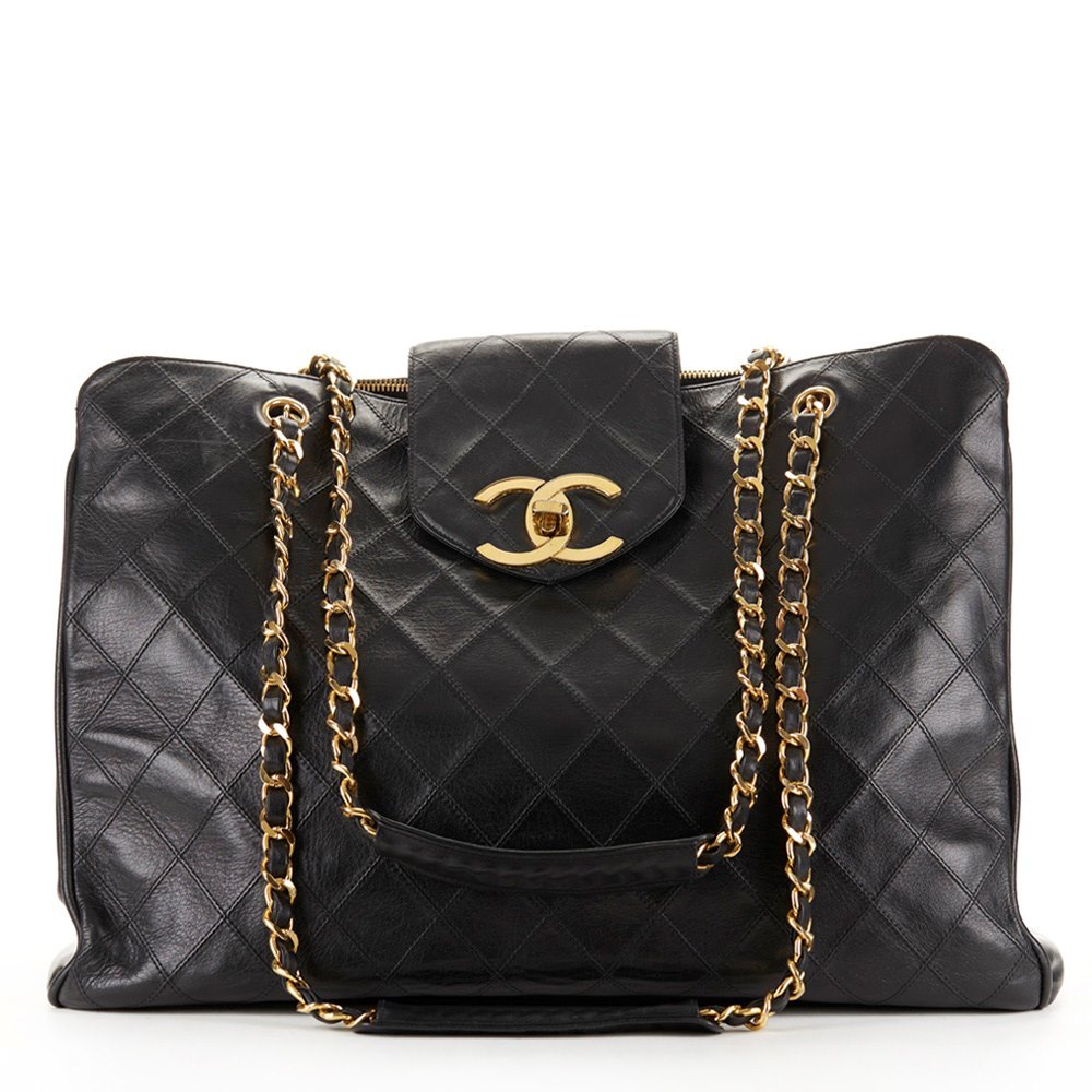 Chanel Jumbo Supermodel Tote 1990 HB157 | Second Hand Handbags