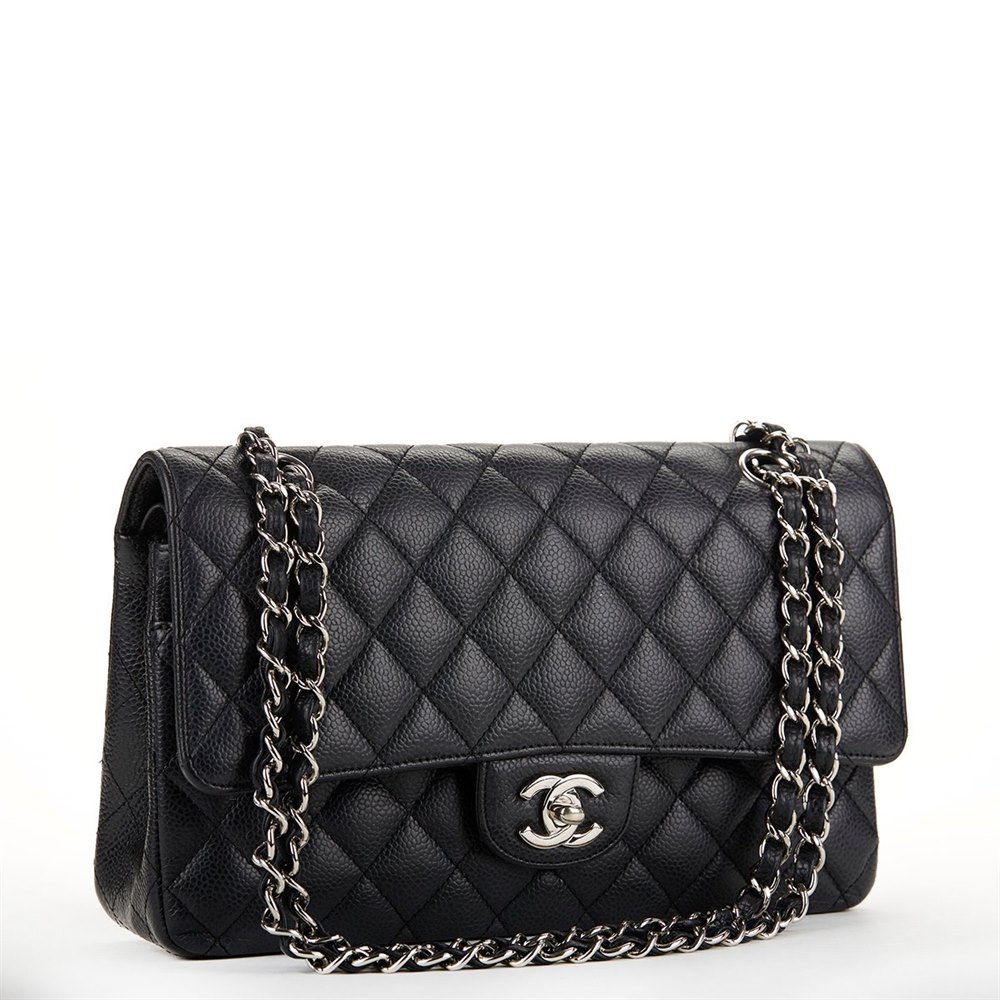 chanel medium classic flap in caviar