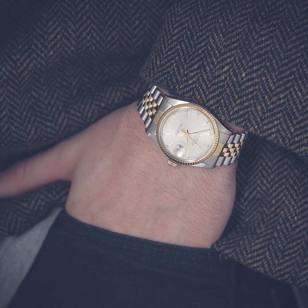 gold and silver rolex datejust