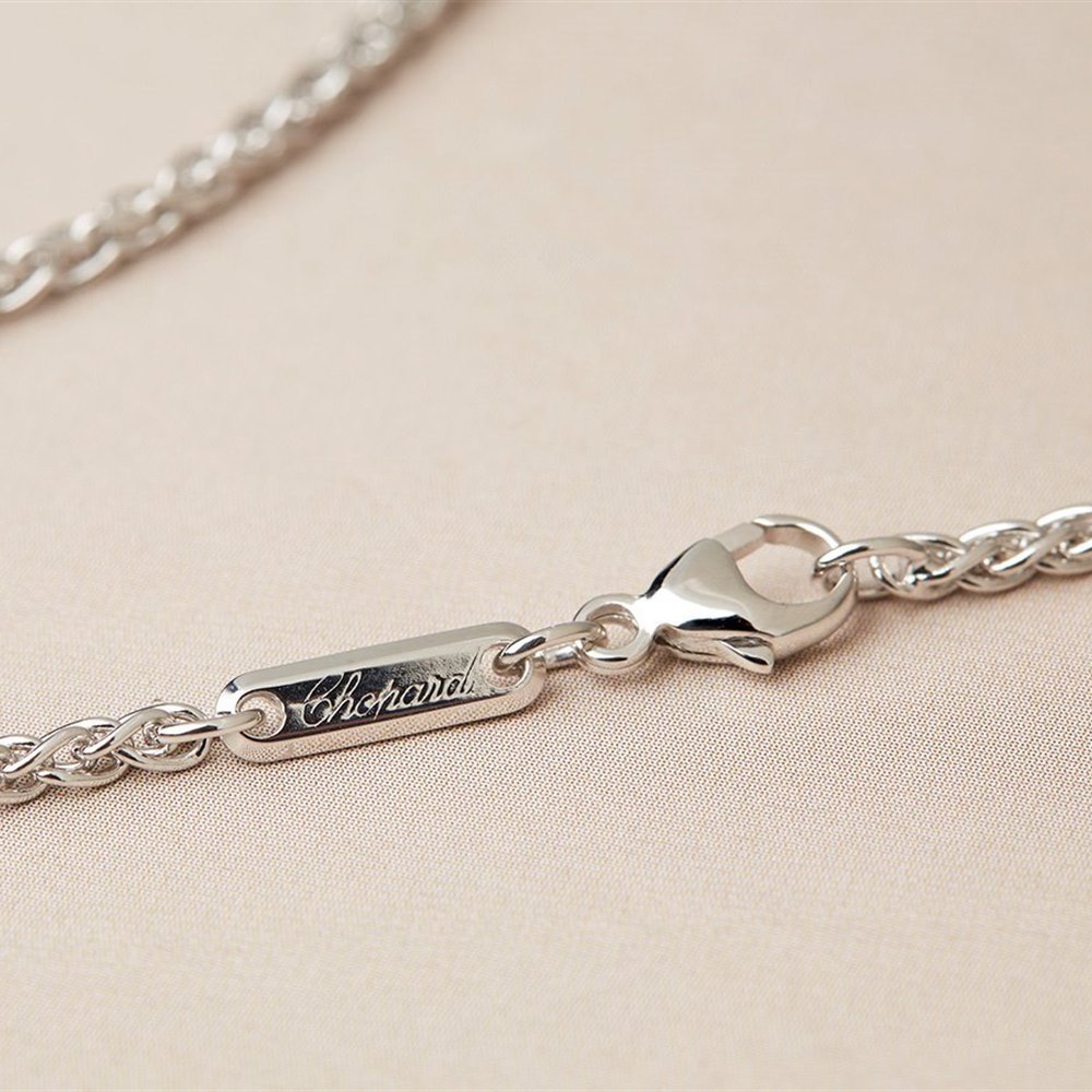 Chopard 18k White Gold Happy Diamonds Heart Necklace