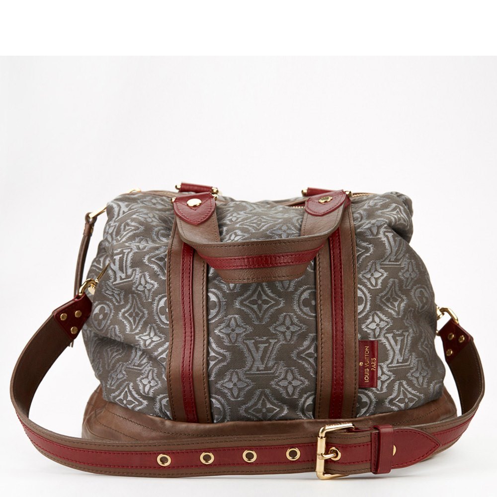 Louis Vuitton Grey Monogram Fabric and Leather Limited Edition Aviator Bag  Louis Vuitton
