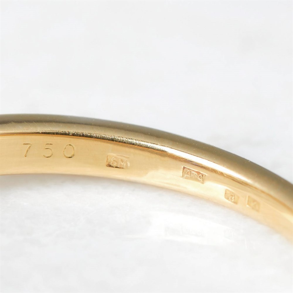 Cartier 18k Yellow Gold 1.37ct Sapphire & 0.50ct Diamond Ring