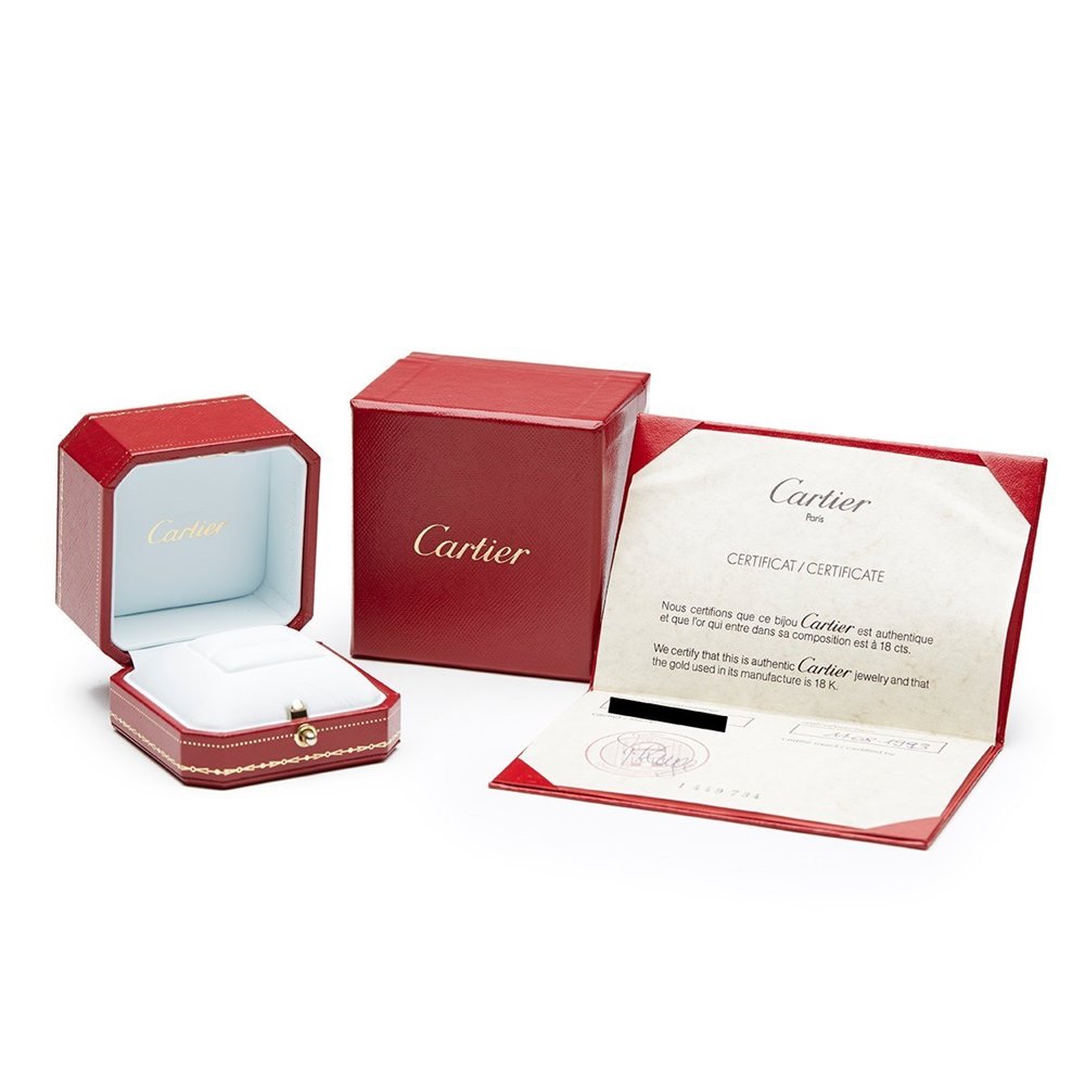 Cartier 18k Yellow Gold 1.37ct Sapphire & 0.50ct Diamond Ring