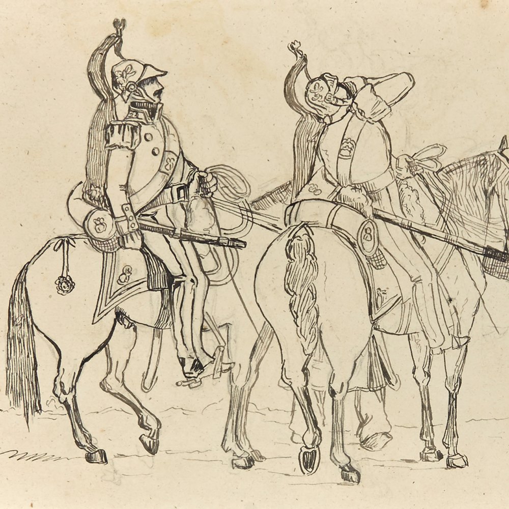SOLDIERS ON HORSEBACK 1832 Dated November 13th 1832