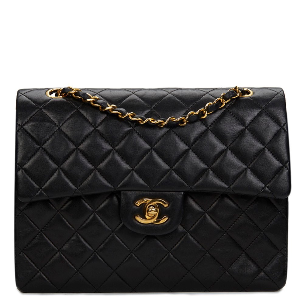 Chanel Medium Tall Classic Double Flap Bag 1990 HB470 | Second Hand ...