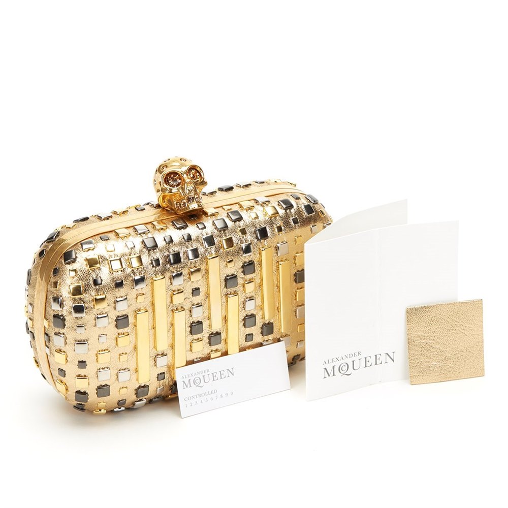 alexander mcqueen skull box clutch