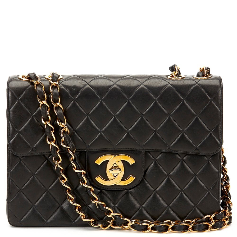 Chanel Jumbo XL Flap Bag 1996 HB634 | Second Hand Handbags | Xupes