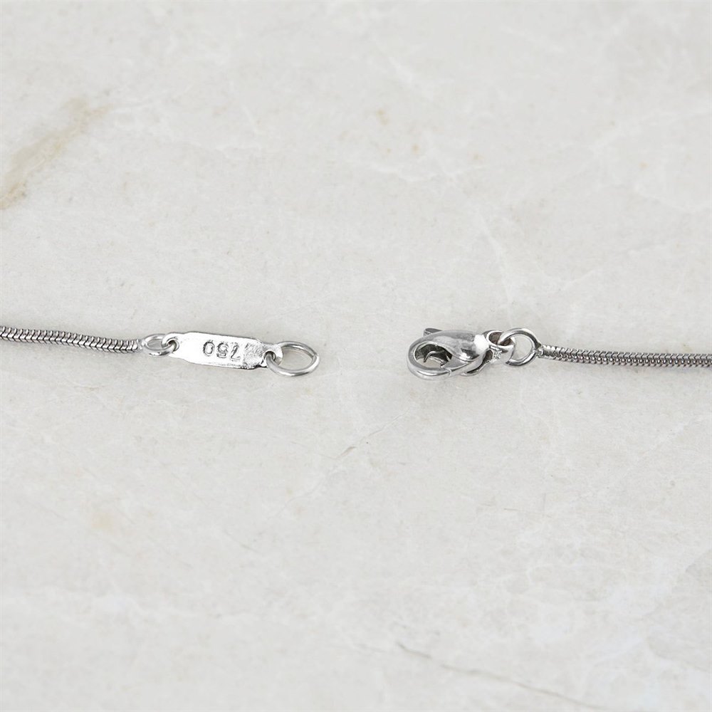 Tiffany & Co. 18k White Gold 0.50ct Pavé Diamond Feather Necklace