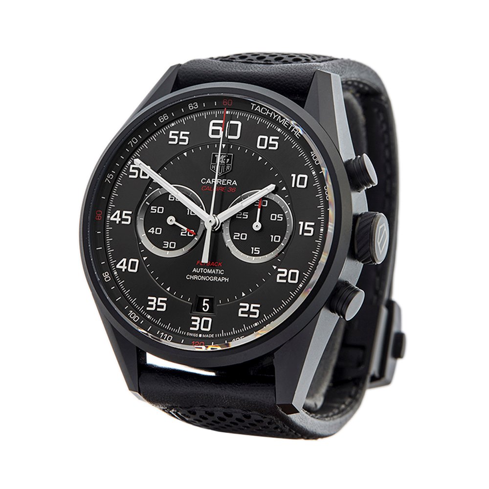 Tag Heuer Grand Carrera Flyback Chronograph Pvd Coated Titanium CAR2B80.FC6325