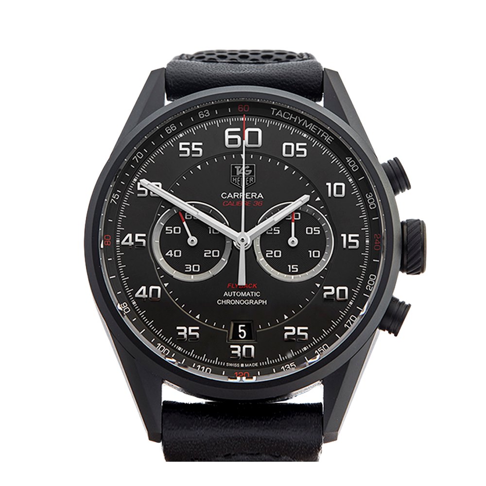 Tag Heuer Grand Carrera Flyback Chronograph Pvd Coated Titanium CAR2B80.FC6325