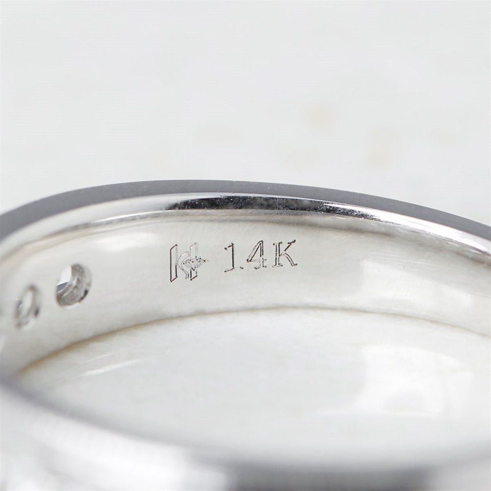 Diamond 14k White Gold Round Brilliant Cut 0.50ct Diamond Half Eternity Ring