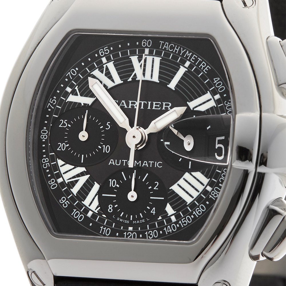 Cartier Roadster Chronograph Stainless Steel 2618 or W62019X6