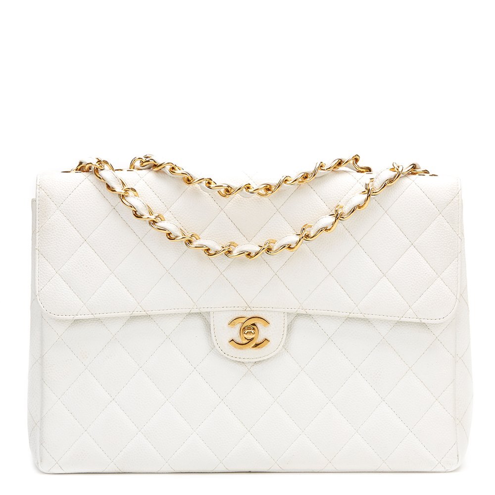 white chanel jumbo bag