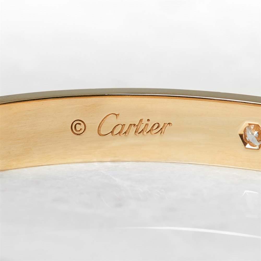 Cartier 18k Yellow Gold 4 Diamond Love Bracelet B6035917