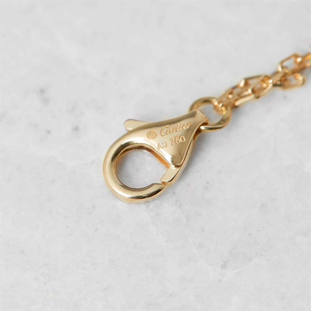 Cartier 18k Yellow Gold Tsavorite Garnet Panthère Necklace