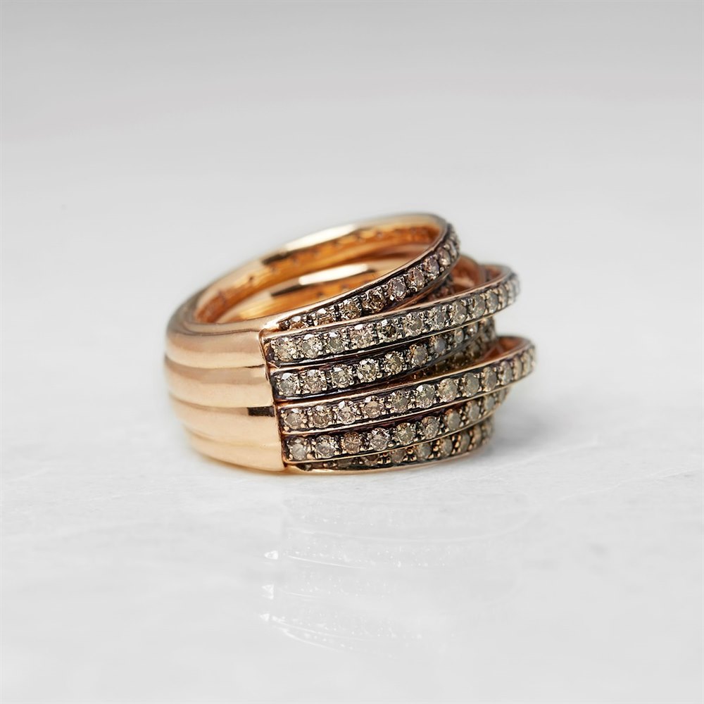 De Grisogono 18k Rose Gold 5.44ct Diamond Allegra Ring
