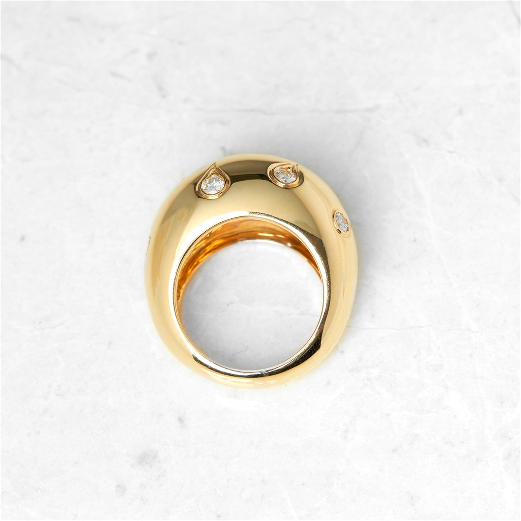 Cartier 18k Yellow Gold Diamond Bombe Ring