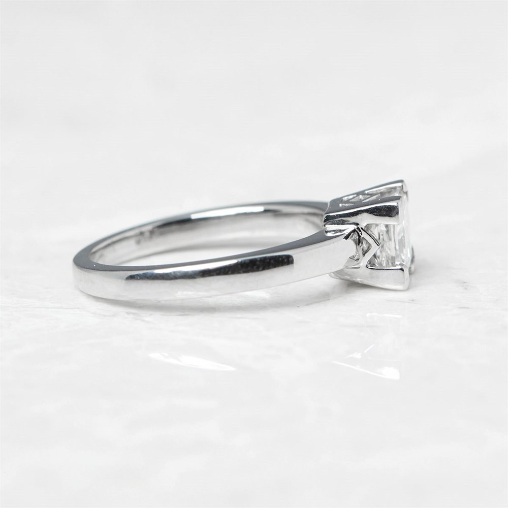 Diamond Platinum Princess Cut 1.03ct Diamond Engagement Ring