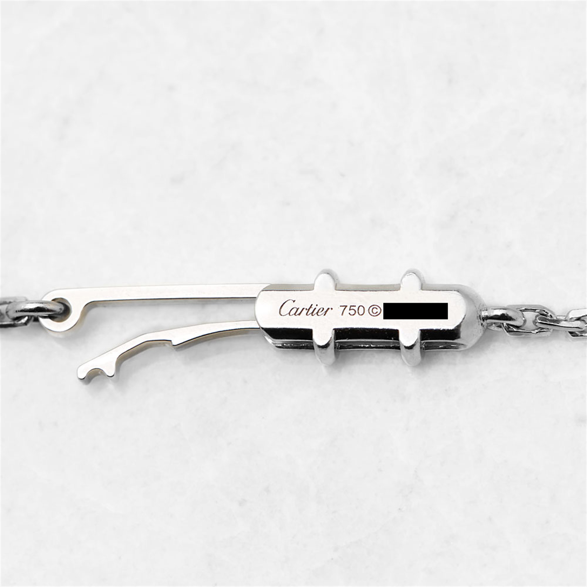 Cartier 18k White Gold Diamond & Onyx Love Pendant Necklace