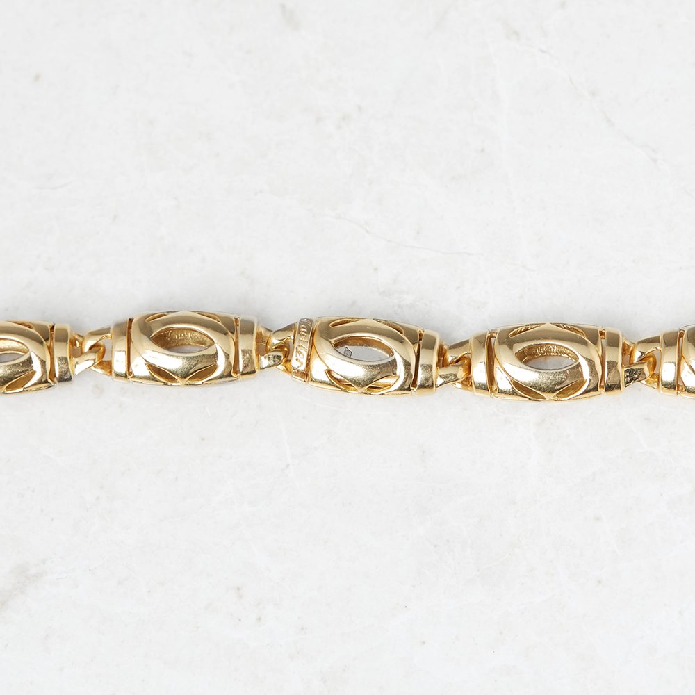 Cartier 18k Yellow Gold Double C Design Necklace