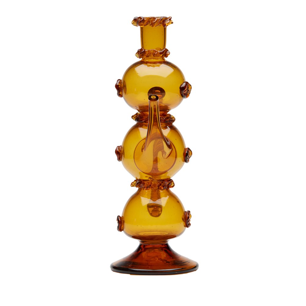 Amber English Glass Ewer 19th C. Latter 19th Century