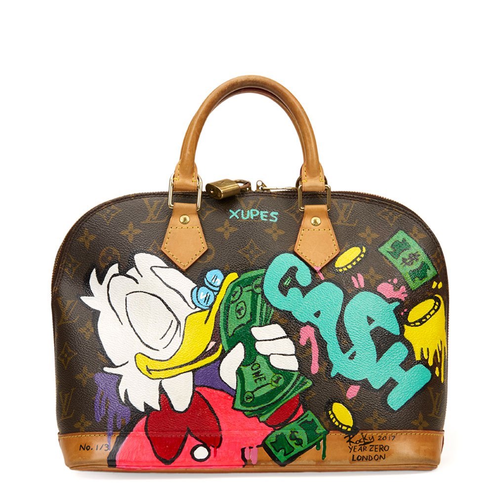 Louis Vuitton Alma Monogram customized Minnie&Mickey by the