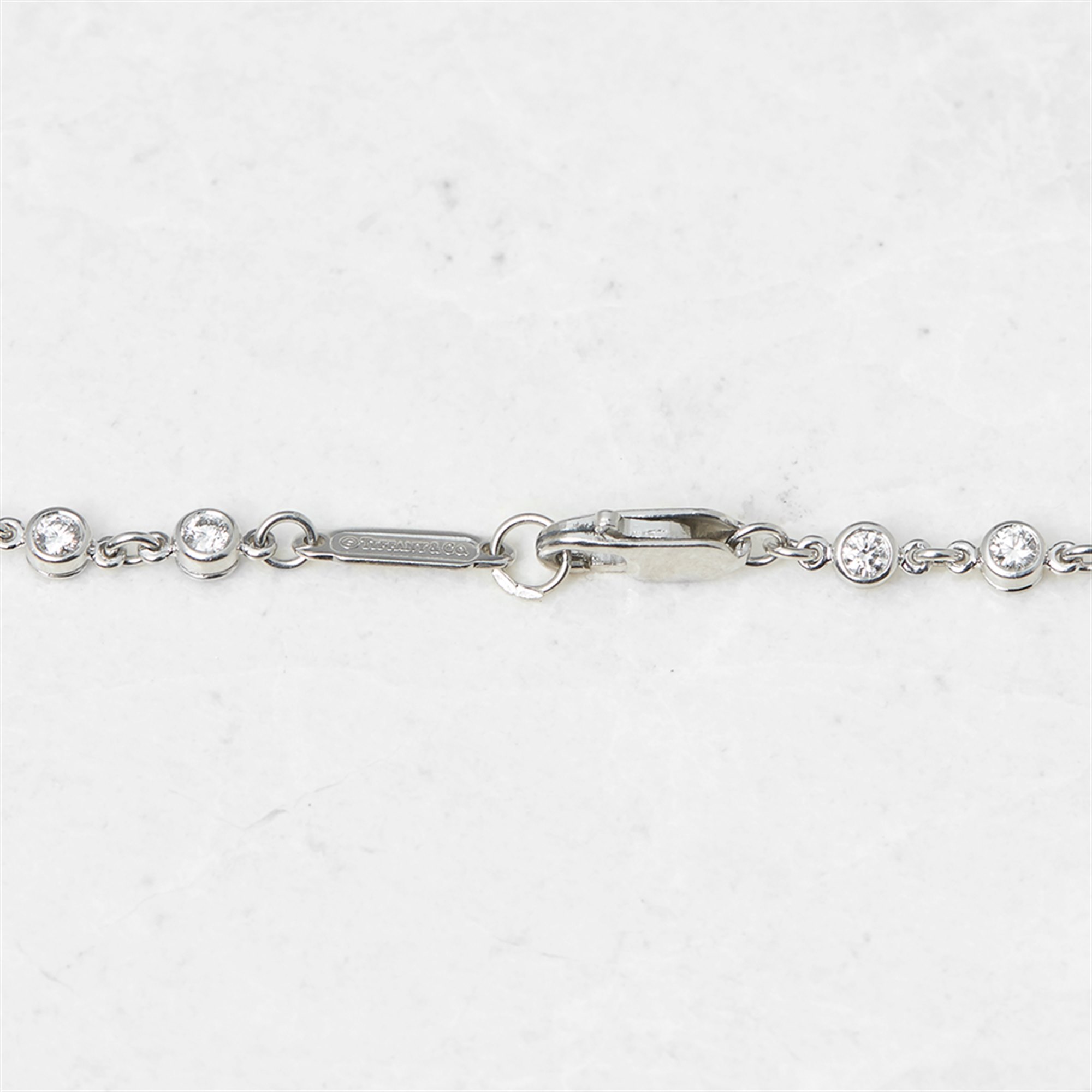 Tiffany & Co. Platinum Diamond Jazz T-Drop Design Necklace