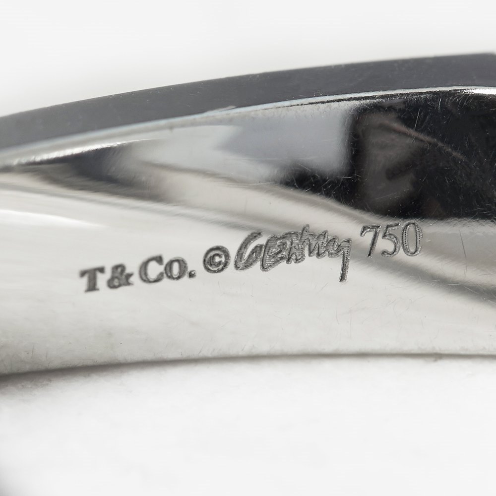 Tiffany & Co. 18k White Gold 0.60ct Diamond Frank Gehry Torque Necklace