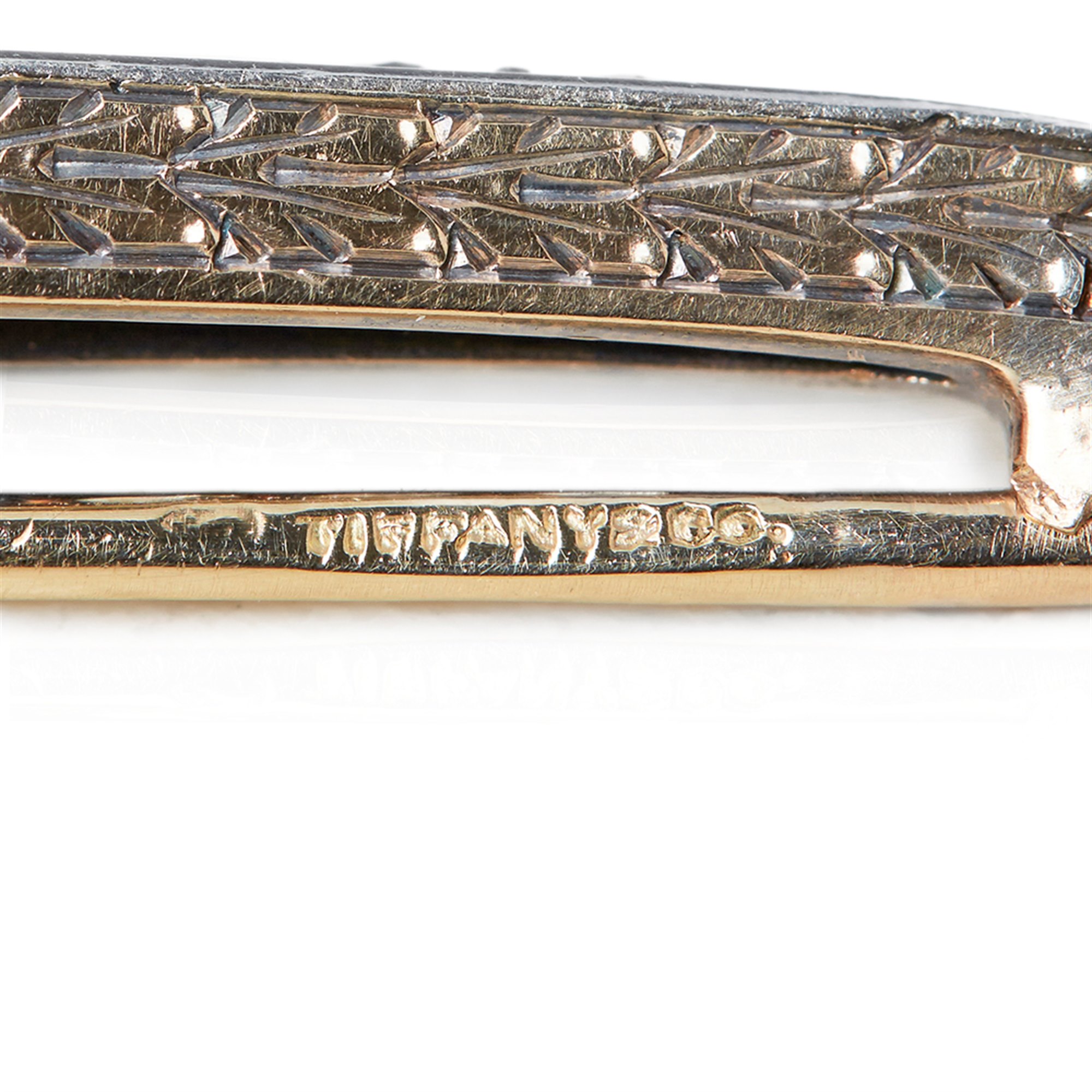 Tiffany & Co. 18k Yellow & White Gold Ruby & Diamond Vintage Pin Brooch