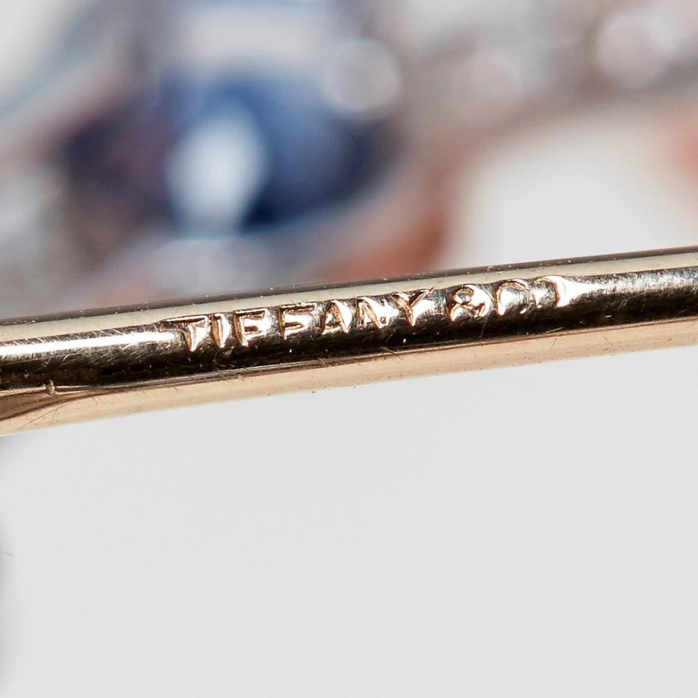 Tiffany & Co. Platinum Sapphire & Diamond Circle Vintage Brooch