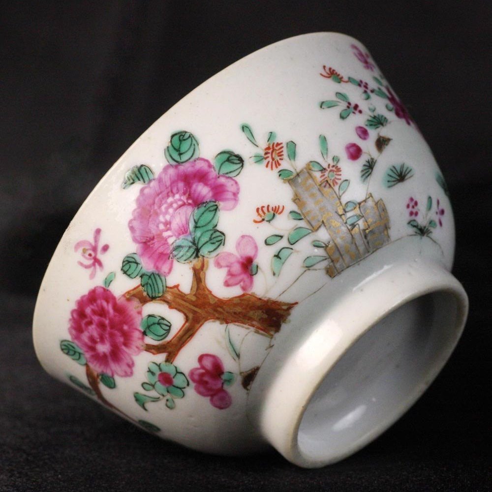 Delicate Chinese Famille Rose Porcelain Handwork Painted Flower Bowl NR012 