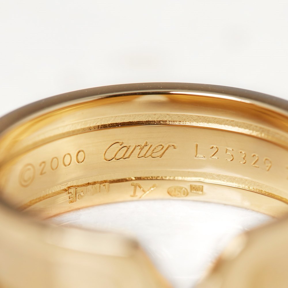 Cartier 18k Yellow Gold Double C Logo de Cartier Ring