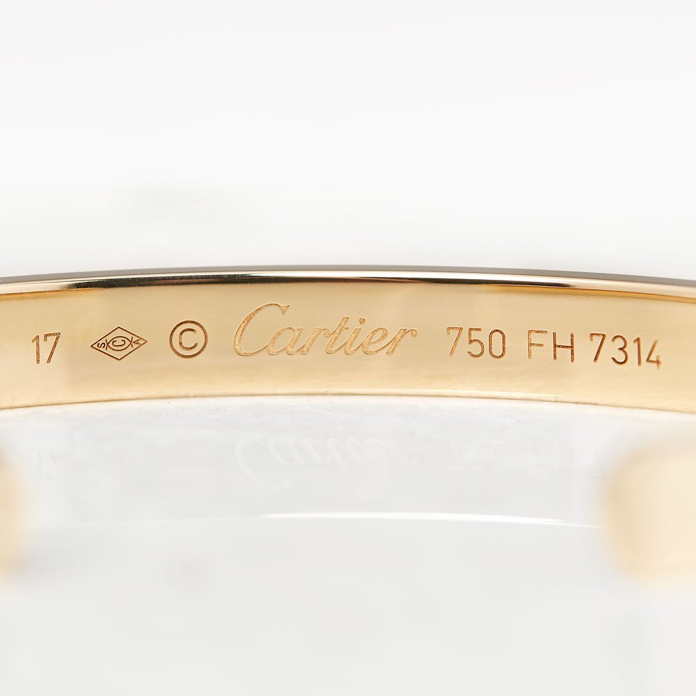 Cartier 18k Yellow Gold Open Love Cuff Bracelet