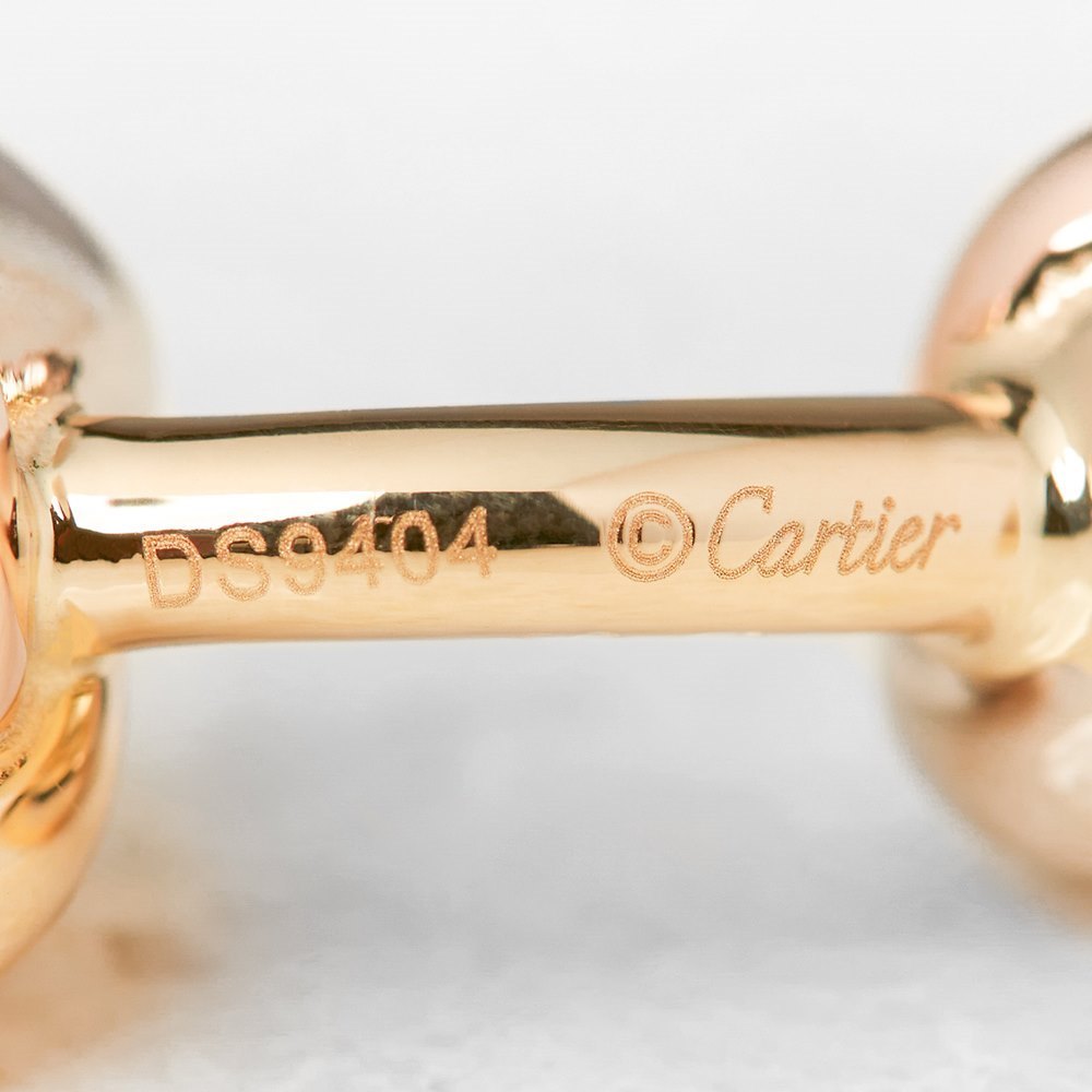 Cartier 18k White, Yellow & Rose Gold Trinity Cufflinks