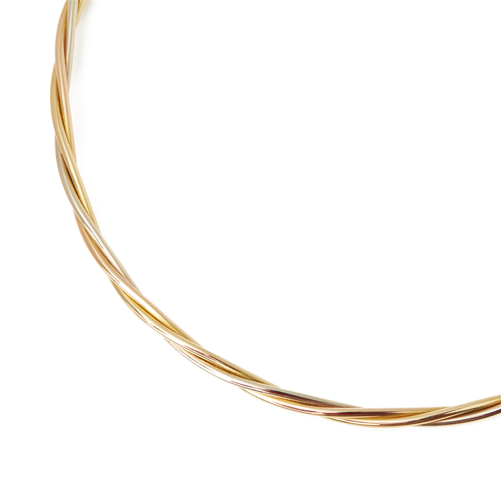 Cartier 18k Yellow, White & Rose Gold Twist Design Necklace