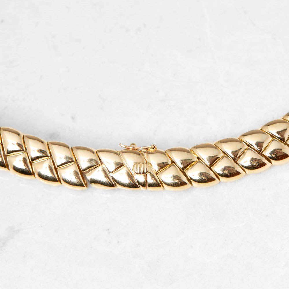 Van Cleef & Arpels 18k Yellow Gold Diamond Link Necklace