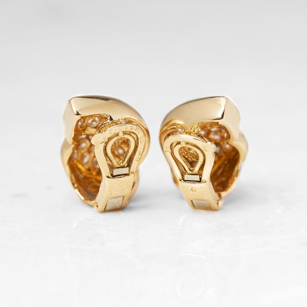 Van Cleef & Arpels 18k Yellow Gold Diamond Earrings
