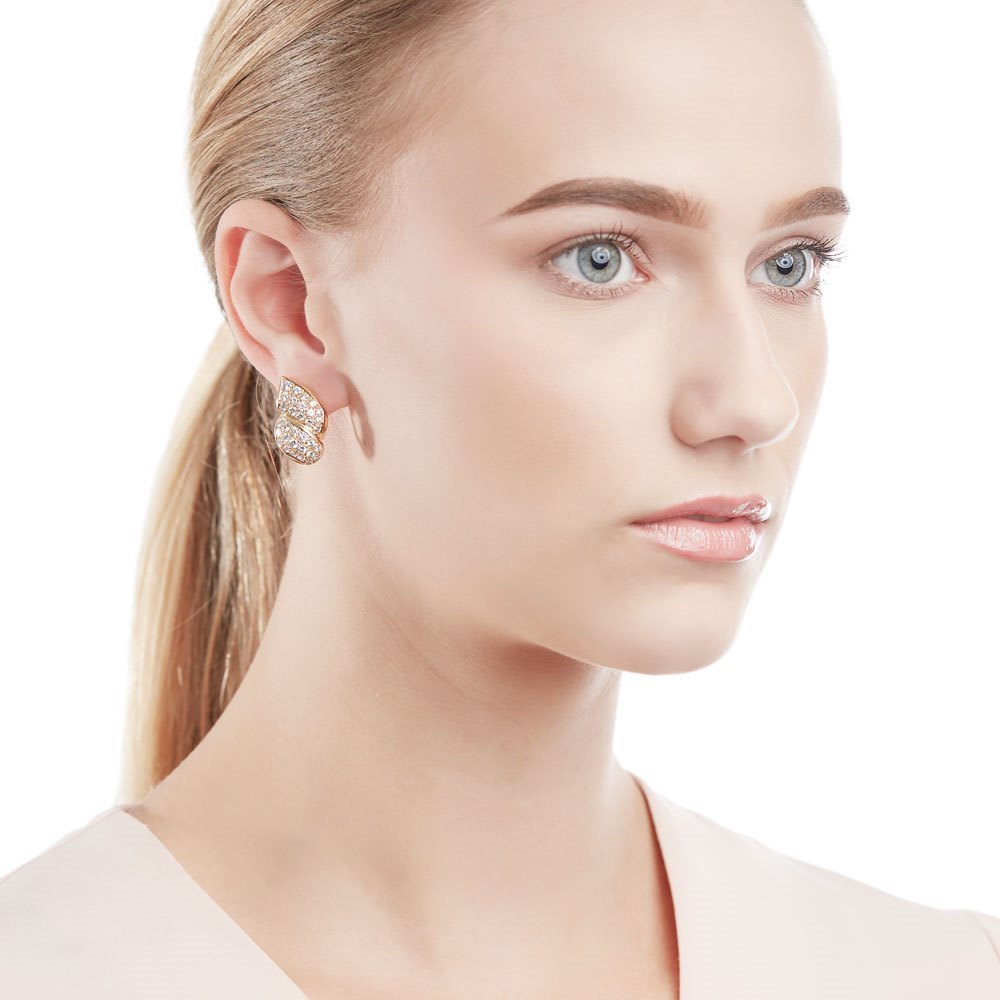 Van Cleef & Arpels 18k Yellow Gold Diamond Earrings