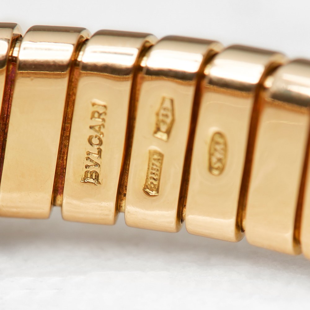 Bulgari 18k Yellow Gold Diamond Cuff Bracelet