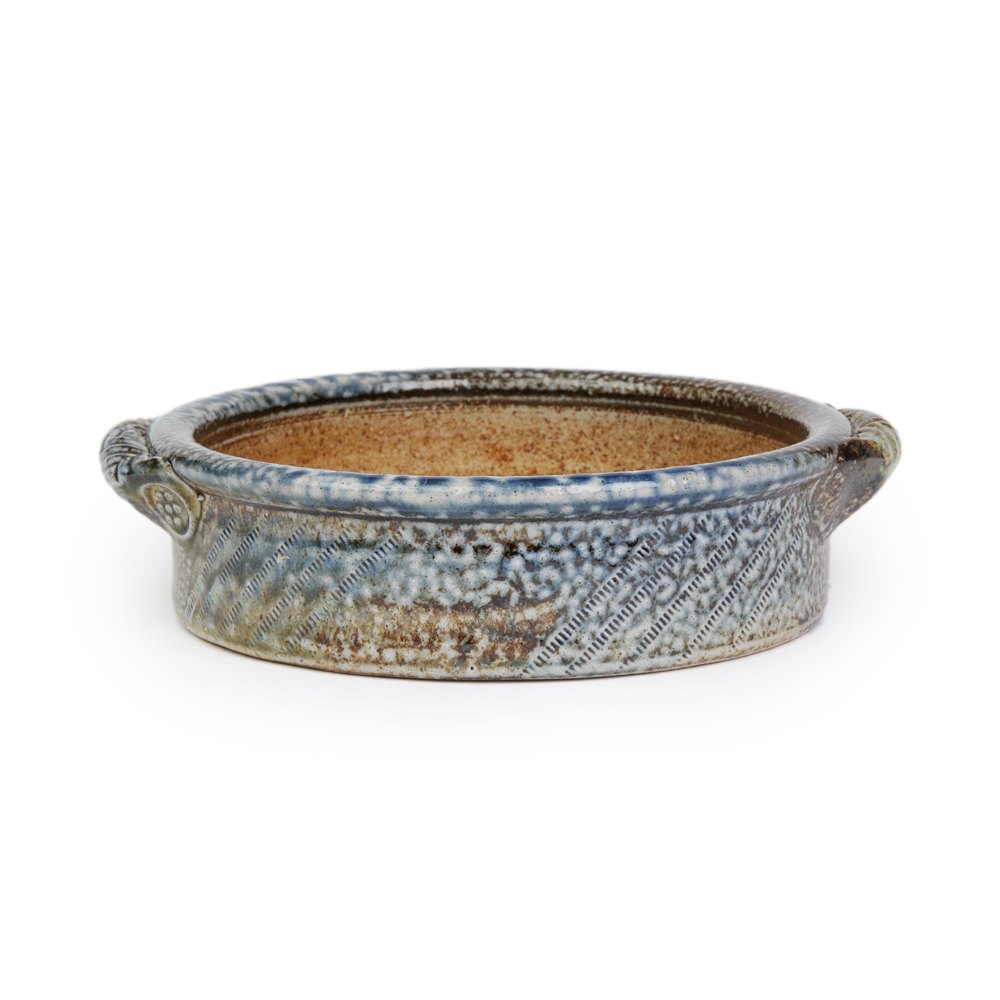 Jane Hamlyn Studio Pottery Saltglazed Handled Bowl 20th C. Believed circa 1980-2000