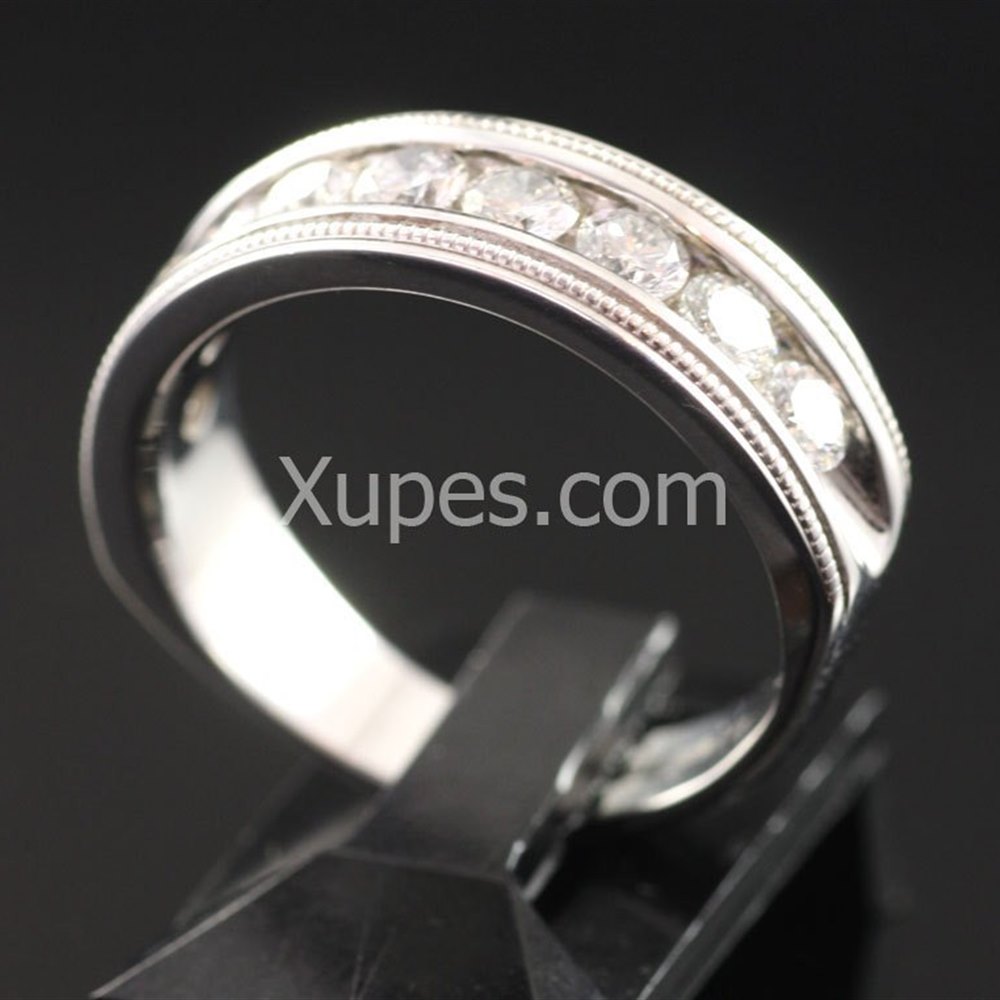 18k White Gold 18K White Gold Half Eternity Diamond Ring
